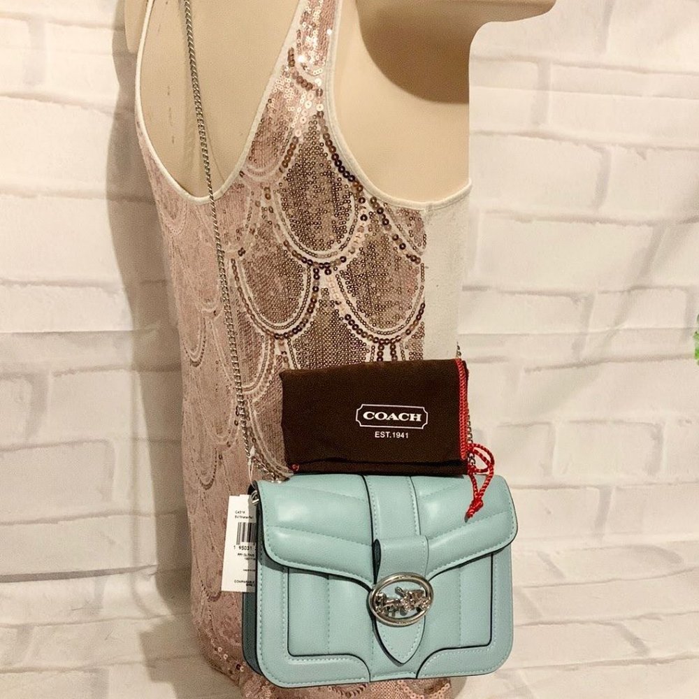 🌺COACH C4519 🌺 WATERFALL QUILTING GEORGIE CROSSBODY BAG MSRP $398